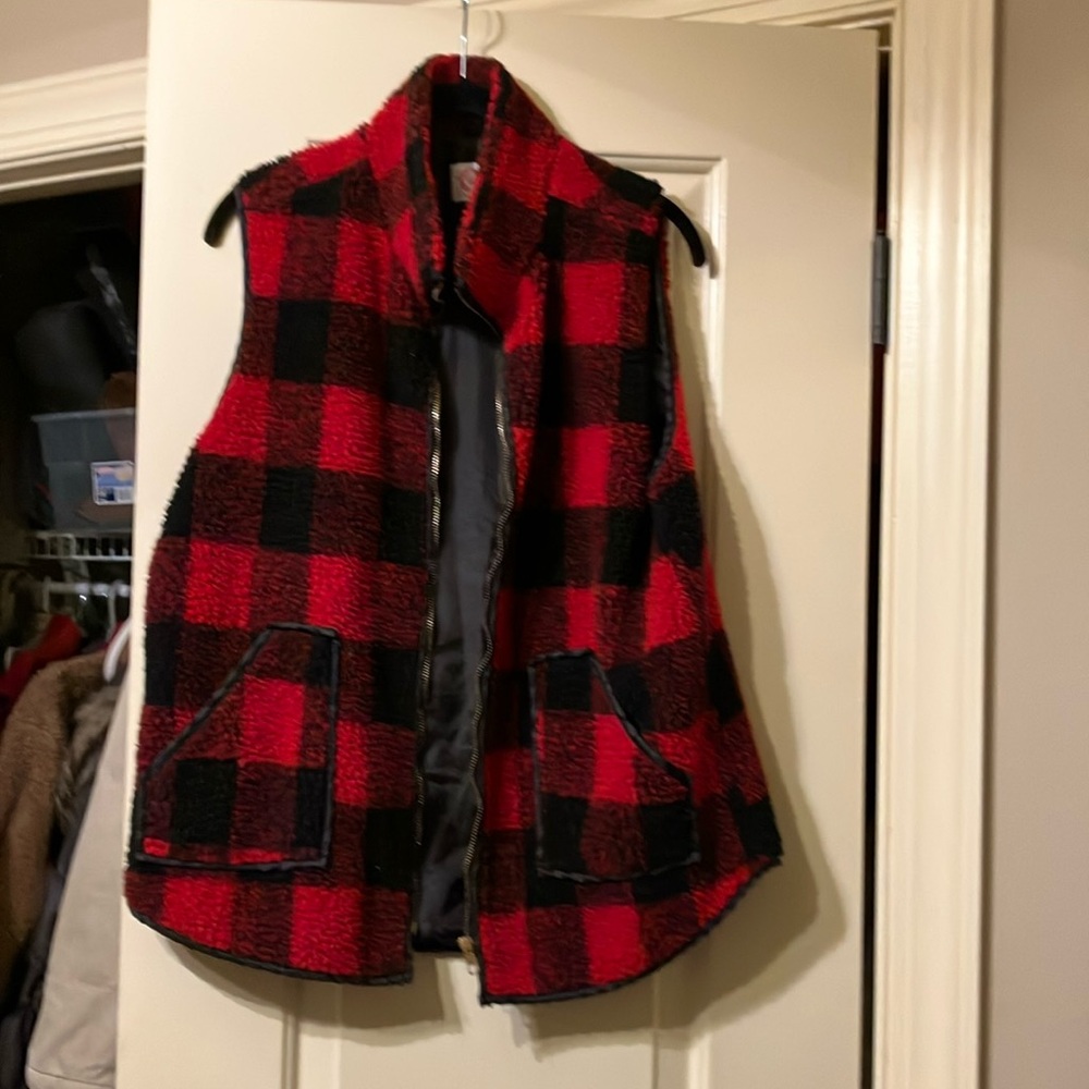 Black and red  vest